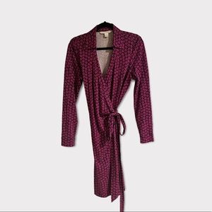 DVF Jeanne Two 100% Silk Wrap Dress